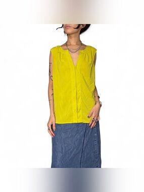 Yellow Sleeveless Top by Calvin Klein